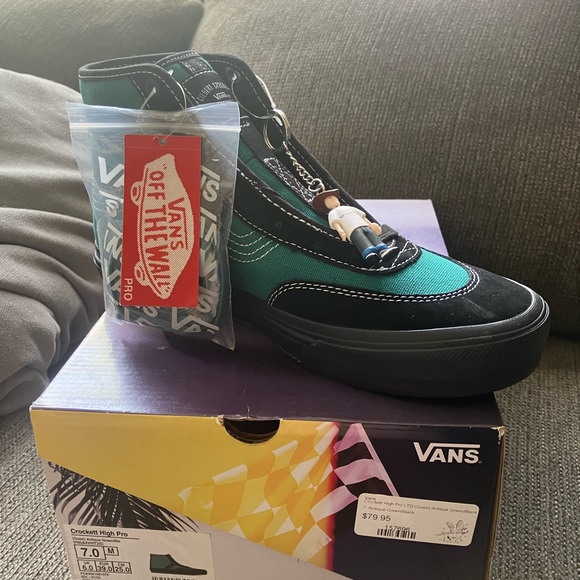 Vans Crockett High Pro x Quasi Antique Green Black NEW WITH BOX Men's 7 RARE! - Picture 6 of 11